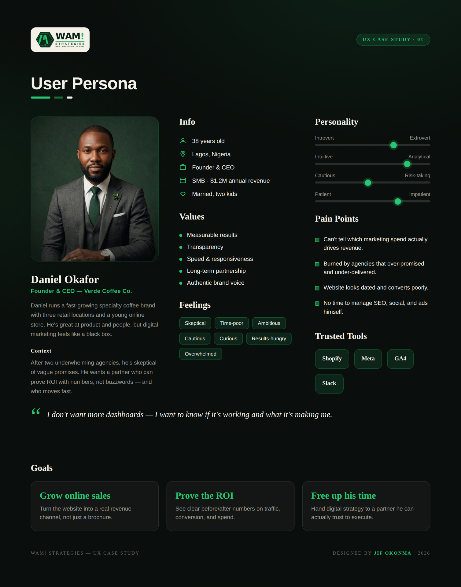 WAM! Strategies Website Redesign — screen 2
