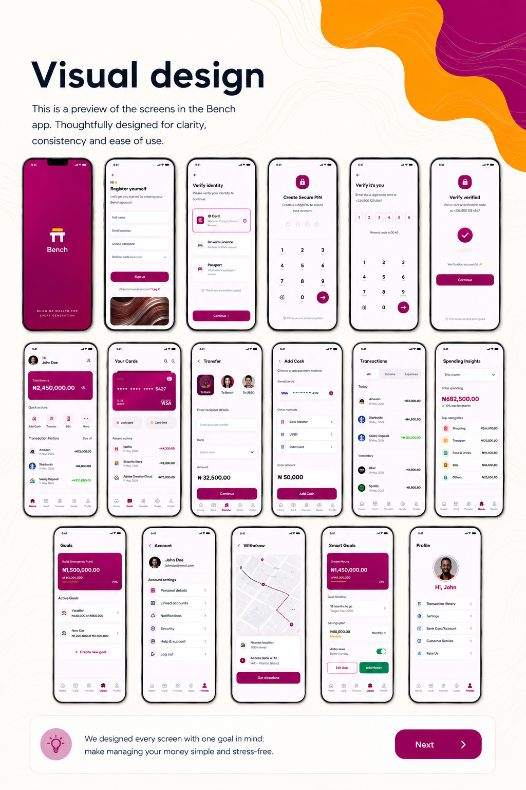 Bench App — Mobile Banking — screen 3
